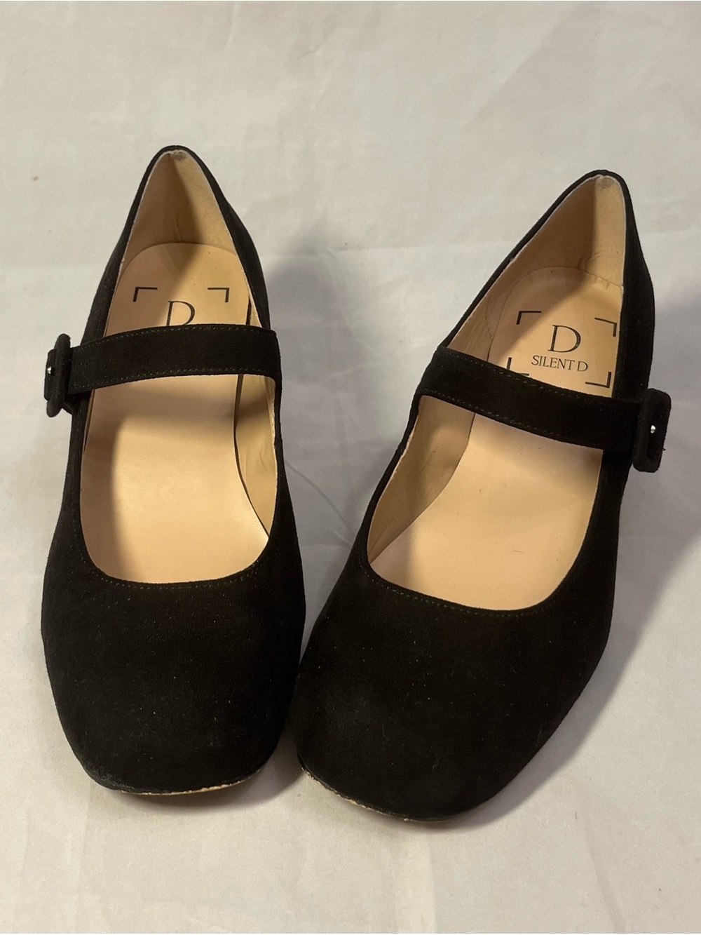Silent D Black Suede Mary Janes 6
